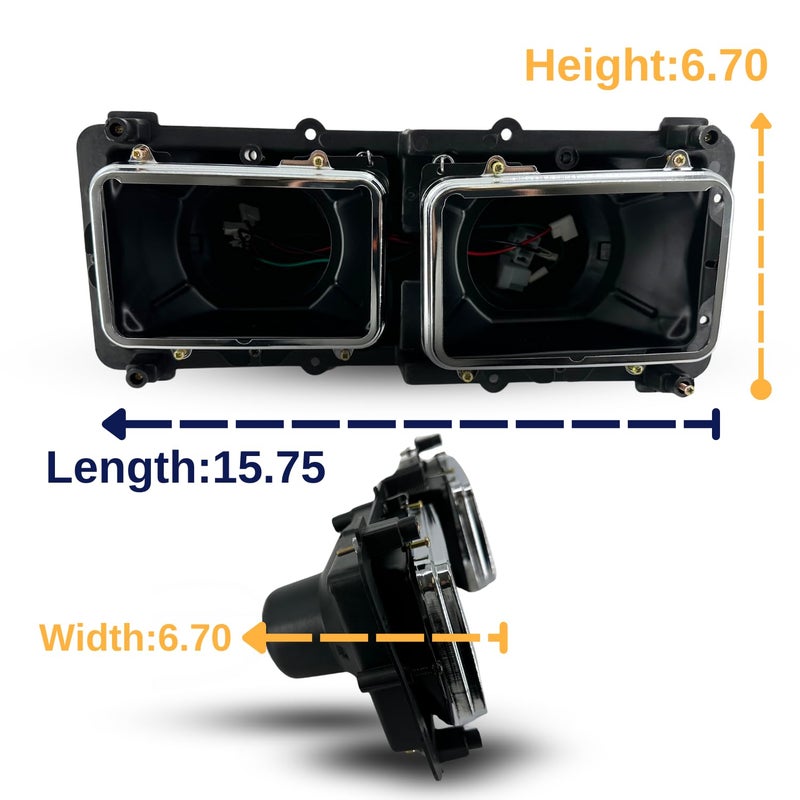 Torque Headlight Housing Base Passenger Side w/Wire Harness Replacement For Kenworth T600 T400 T800 W900 K100 C500, Peterbilt 379 378, Western Star 4900, Freightliner FLD Classic XL (TRH910500CR) - Image 3